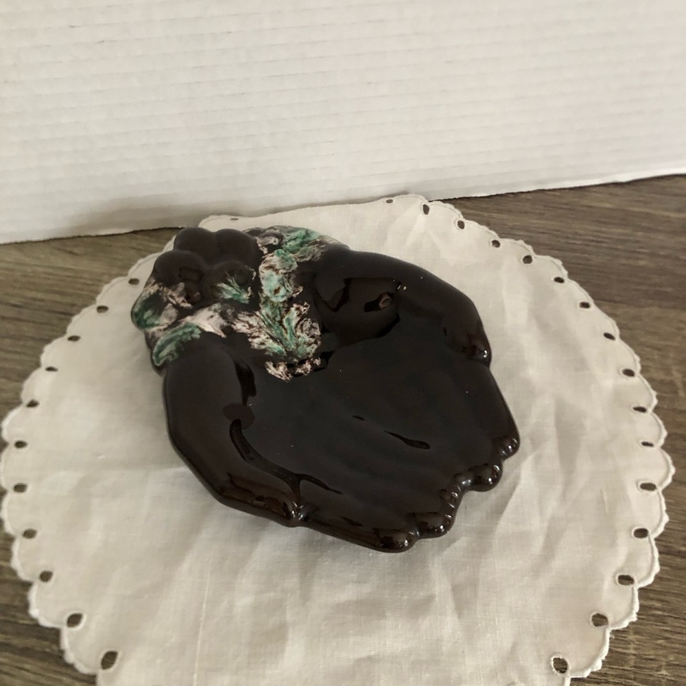 Vtg McMaster Craft Pottery Open Hands Dish